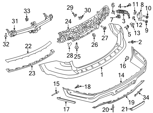 2001 Ford Ranger REFLECTOR ASY - REAR Diagram for FB5Z-15A449-D