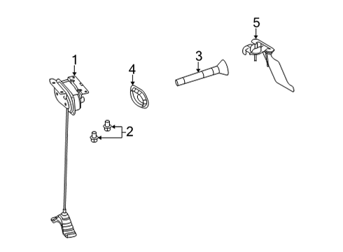 2022 Ford E-350/E-350 Super Duty Spare Tire Carrier Diagram