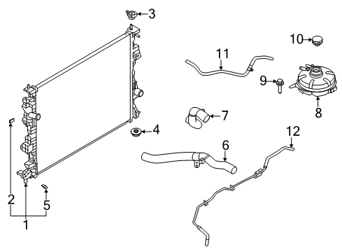 2020 Ford Escape Radiator & Components Diagram 2