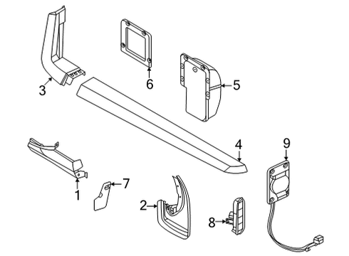 2022 Ford Maverick PARTITION - LOADING COMPARTMEN Diagram for NZ6Z-60286A72-A