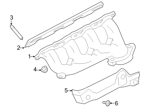 2023 Ford F-250 Super Duty Exhaust Manifold Diagram 3