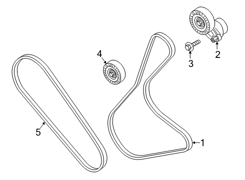 2020 Lincoln Nautilus Belts & Pulleys Diagram 1