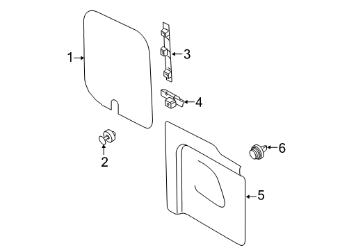 2022 Ford Transit 350 Interior Trim - Back Door Diagram 3