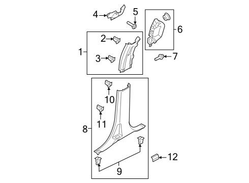 2022 Ford F-150 Lightning Interior Trim - Cab Diagram 2