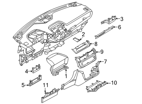 2022 Ford Maverick COVER ASY Diagram for NZ6Z-2604459-AB