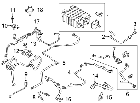1985 Mercury Lynx HOSE Diagram for FT4Z-9S468-G