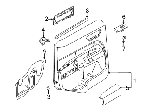 2022 Ford Maverick ARMREST ASY Diagram for NZ6Z-6027540-AA