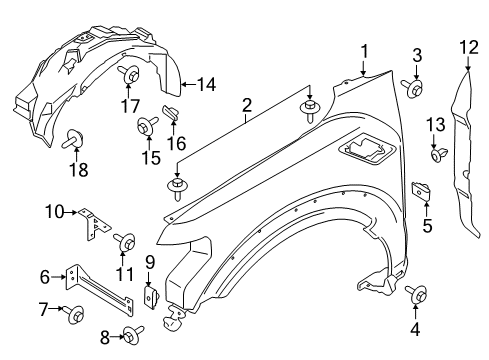 2020 Ford F-150 Fender & Components Diagram 2