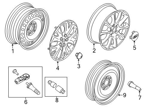 2020 Ford SSV Plug-In Hybrid Wheels & Trim Diagram 1