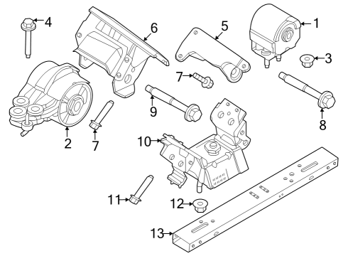 2023 Ford F-150 Engine & Trans Mounting Diagram 7