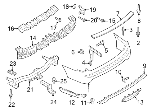 2021 Ford Expedition Bumper & Components - Rear Diagram 2