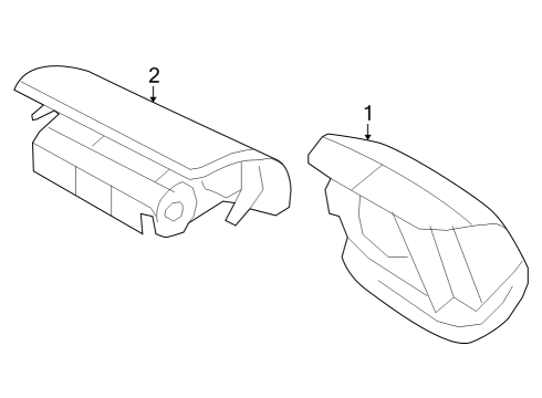 2022 Ford E-350/E-350 Super Duty Air Bag Components Diagram 1