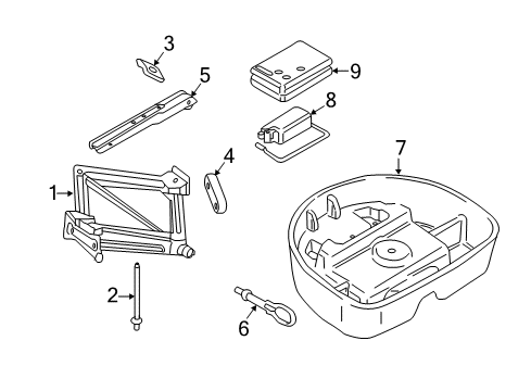 2022 Ford Edge Jack & Components Diagram