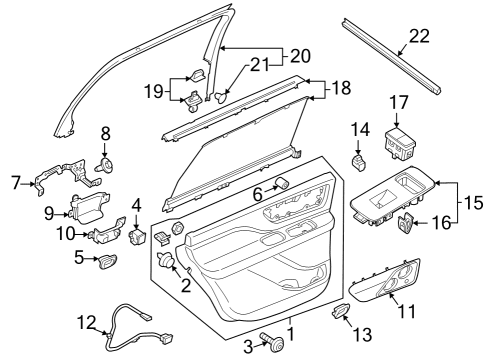 2020 Lincoln Aviator MOTOR ASY - WINDOW OPERATING Diagram for LC5Z-5823395-A
