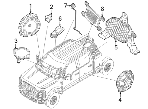 2023 Ford F-250 Super Duty Sound System Diagram 3