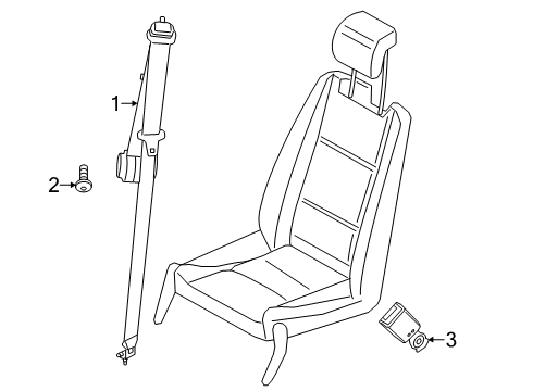 2021 Ford Transit Connect Third Row Seat Belts Diagram