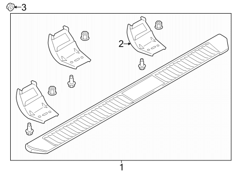2023 Ford F-350 Super Duty Running Board Diagram 5