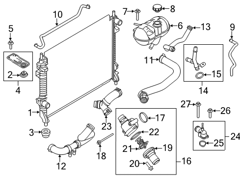 2021 Ford Mustang Radiator & Components Diagram 2