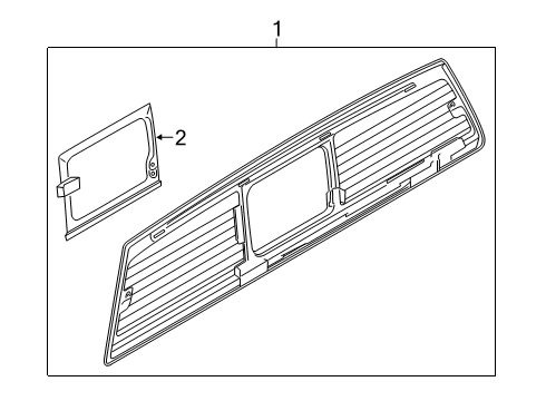 2020 Ford Ranger Glass & Hardware - Back Glass Diagram 1