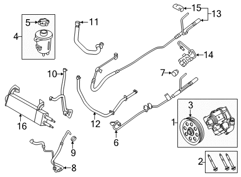 1985 Lincoln Continental Hose Assembly Diagram for JC3Z-3A719-H