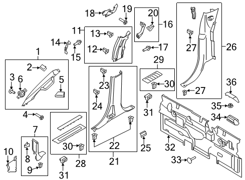 MOULDING - WINDSHIELD Diagram for KC3Z-2503599-DA
