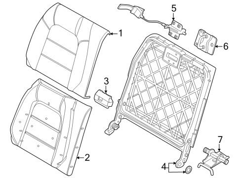 2024 Ford Mustang COVER ASY - REAR SEAT BACK Diagram for PR3Z-6366600-CB