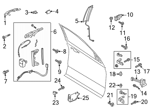 2023 Lincoln Navigator Lock & Hardware Diagram 1