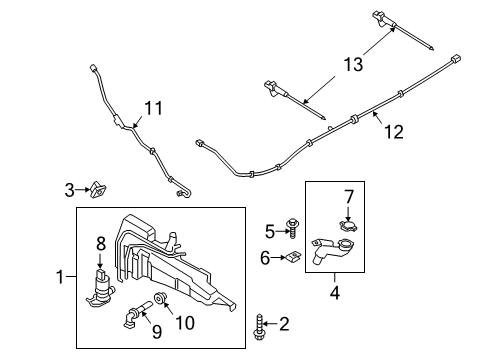 2023 Ford Escape Washer Components Diagram