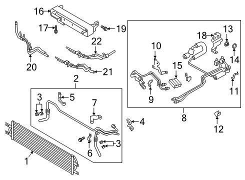 2022 Ford Police Interceptor Utility Trans Oil Cooler Diagram 1
