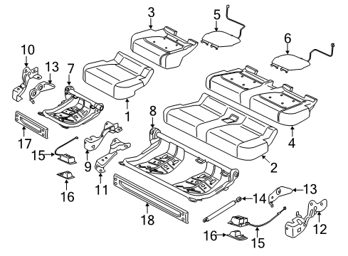 1995 Ford Mustang ELEMENT ASY - HEATING Diagram for FL3Z-14D696-F