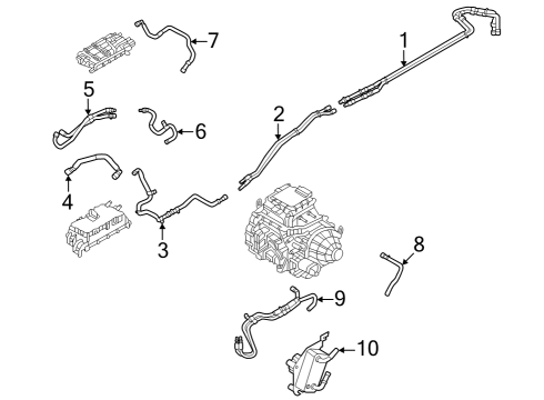 2022 Ford E-Transit Cooling System - Traction Motor Component Diagram 2