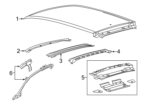 2020 Lincoln Nautilus Roof & Components Diagram 2