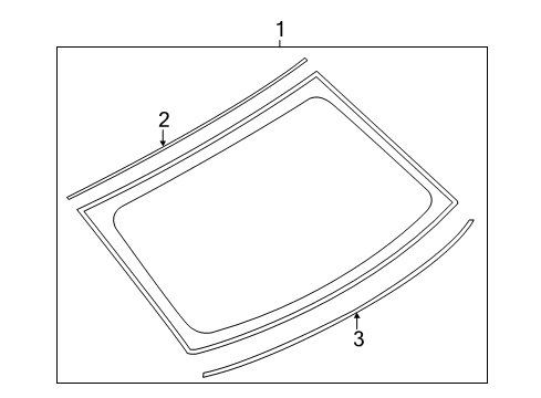 2020 Lincoln Continental Glass & Hardware - Back Glass Diagram