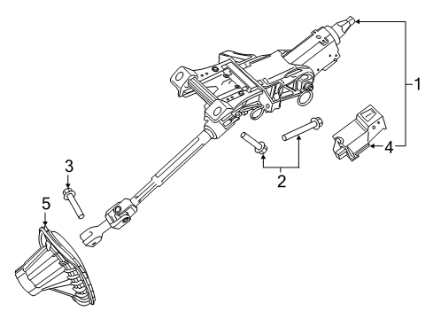 2022 Ford Edge Steering Column & Wheel, Steering Gear & Linkage Diagram 2
