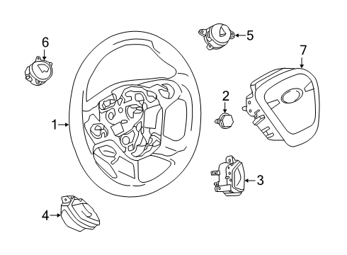 2022 Ford Transit Connect Steering Column & Wheel, Steering Gear & Linkage Diagram 5