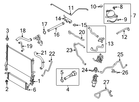 2021 Ford Transit TANK ASY - RADIATOR OVERFLOW Diagram for KK2Z-8A080-D