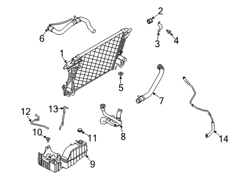 2020 Ford F-350 Super Duty Radiator & Components Diagram 4