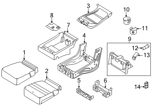 2020 Ford F-150 Front Seat Components Diagram 4