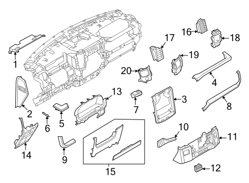 2022 Ford F-150 Lightning Instrument Panel Components Diagram 4