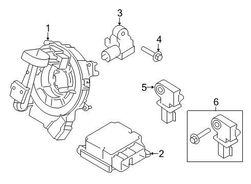 2018 Ford F-250 Super Duty MODULE - AIR BAG Diagram for HC3Z-25043B13-AD