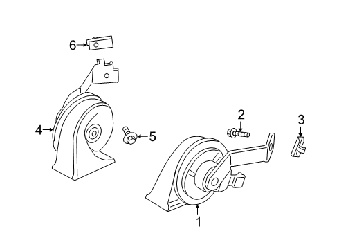 1986 Mercury Lynx HORN ASY Diagram for HG9Z-13801-F