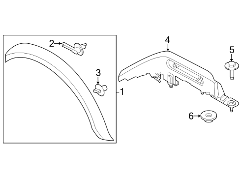 2023 Ford Bronco Exterior Trim - Fender Diagram 2