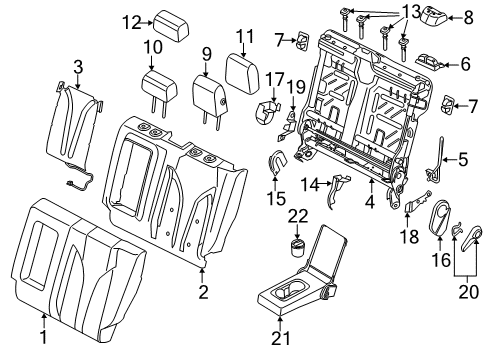 Ash Receptacle And Housing Assembly Diagram for GD9Z-5404788-AA