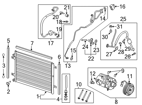 1984 Mercury Capri Evaporator Assembly Diagram for HC3Z-19850-K
