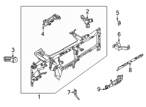 2023 Ford F-150 Instrument Panel Components Diagram 6
