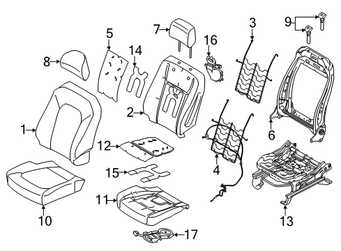 2020 Ford F-150 Front Seat Components Diagram 2