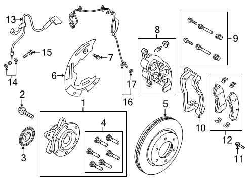 2022 Ford Ranger Brake Components Diagram 2
