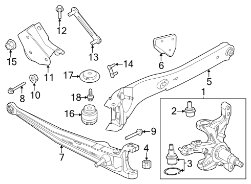 2024 Ford F-350 Super Duty Front Suspension Components Diagram 2