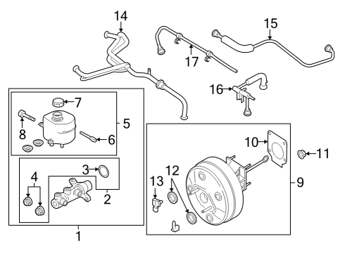 2023 Ford F-250 Super Duty Dash Panel Components Diagram 2