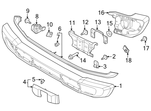 2023 Ford Bronco Bumper & Components - Front Diagram 4